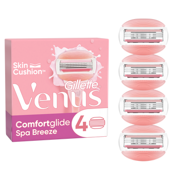 Gillette Venus ComfortGlide Spa Breeze Ανταλλακτικές Κεφαλές Γυναικείας Ξυριστικής Μηχανής 4τμχ
